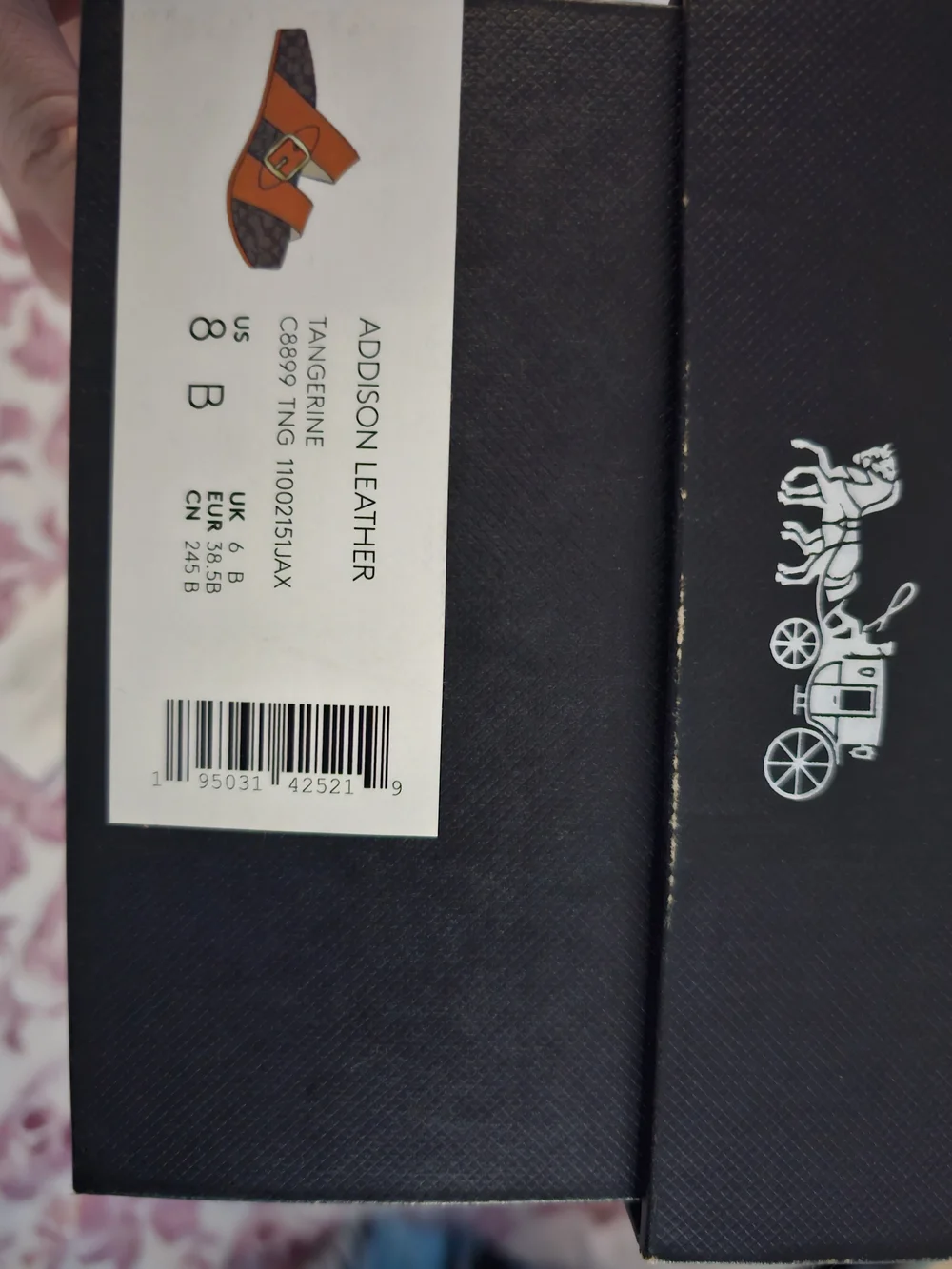 COACH Orange Logo Monogram Slide Sandals